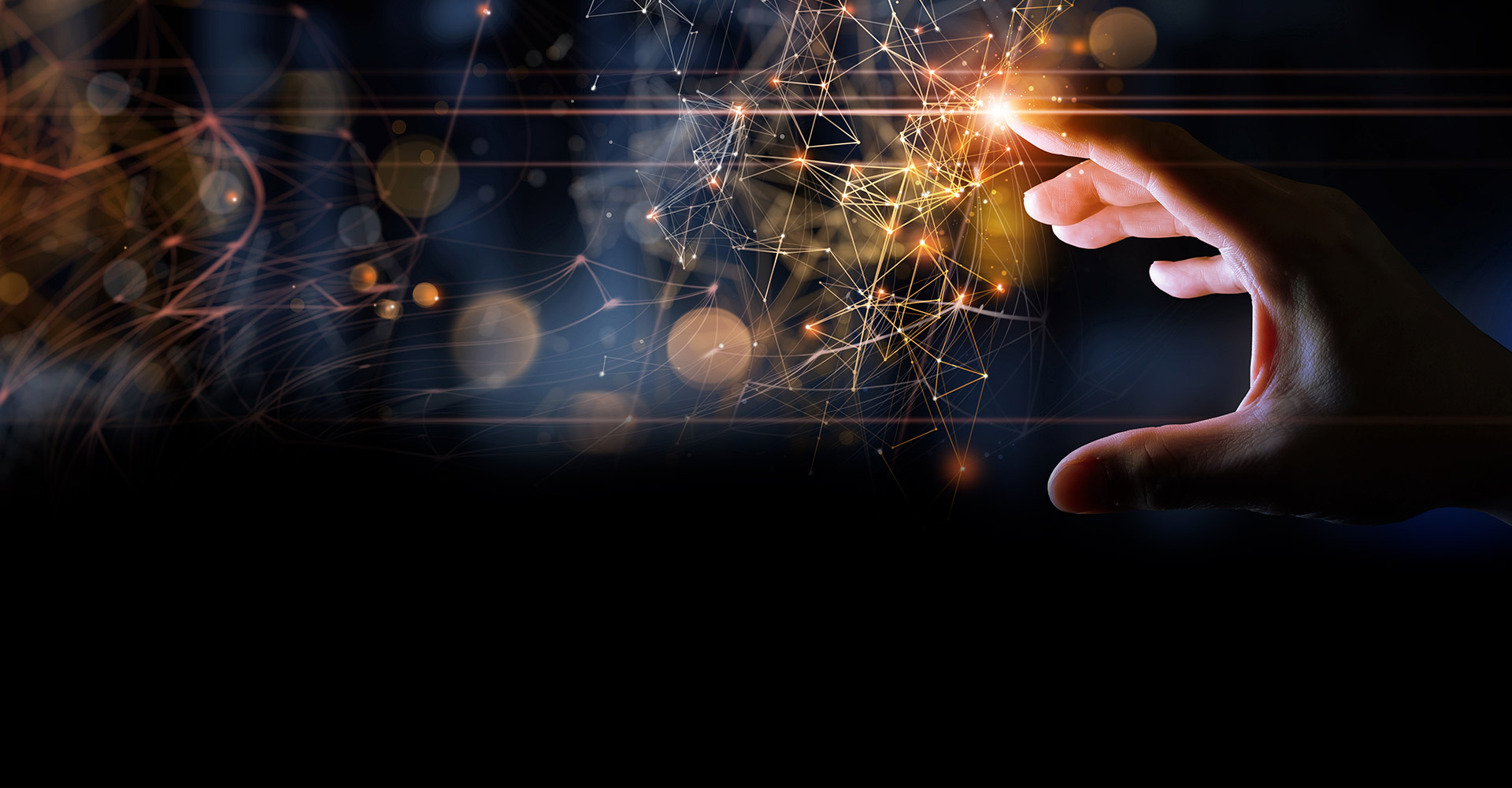 A car fueling up at sunset with images of system status readouts in blue.